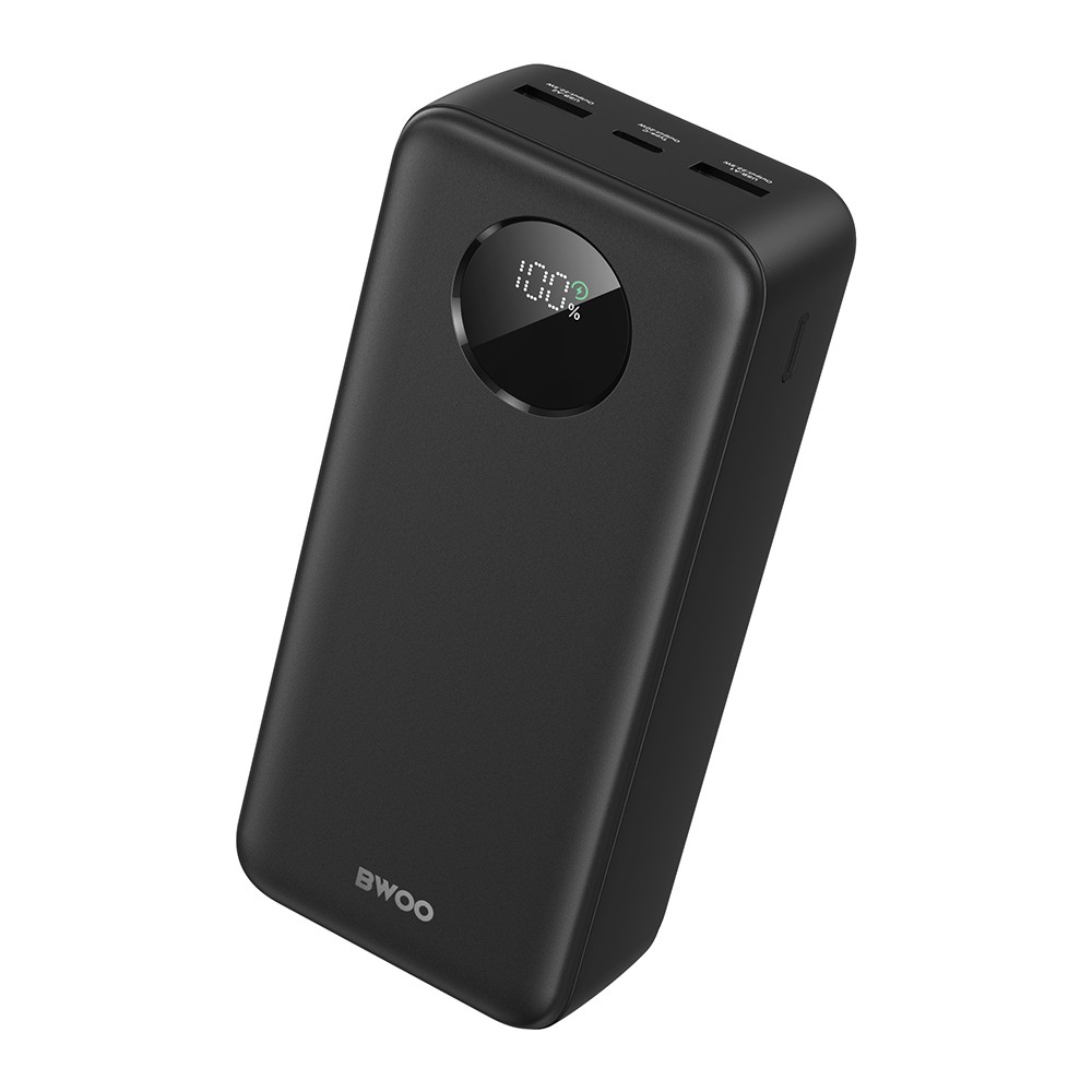 BWOO BO-P64 30000mAh 22.5W Powerbank - Fekete