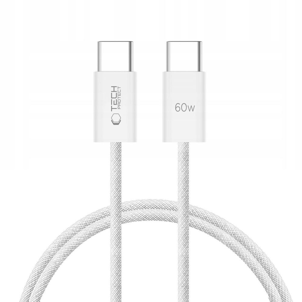 Tech-Protect UltrBoost PD 60W USB Type-C 1M Adatkábel - Fehér