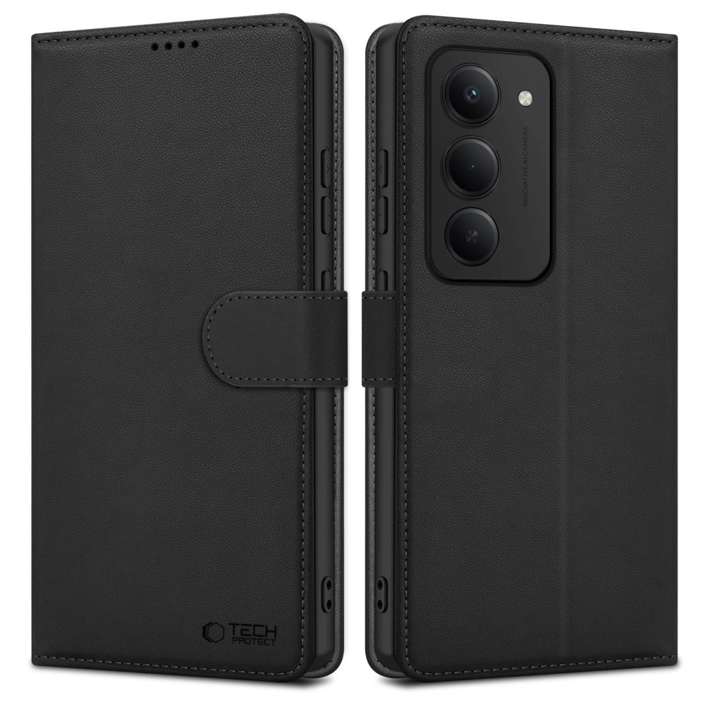 Xiaomi Redmi 15 4G/5G Tech-Protect Könyvtok - Fekete