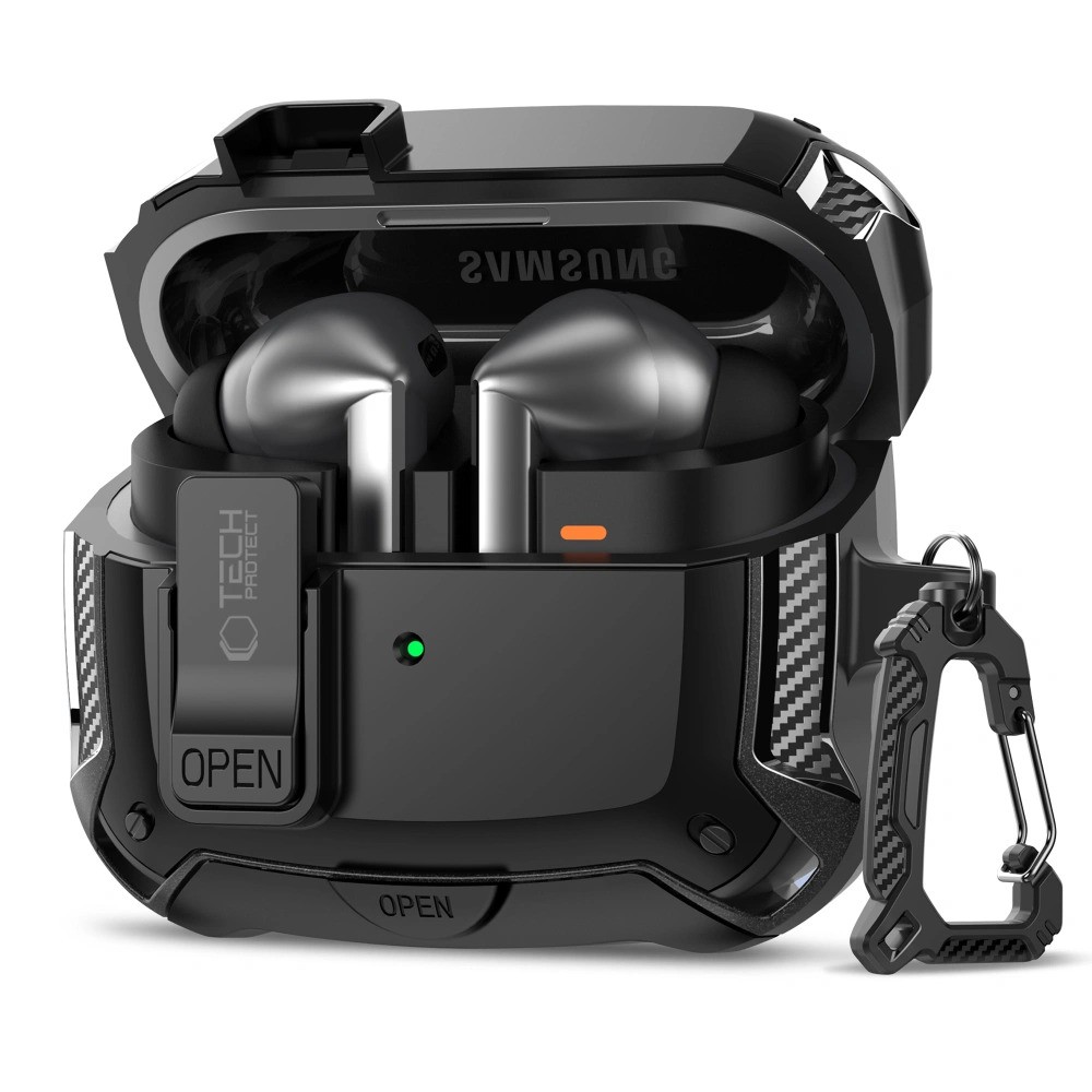 Samsung Buds 3/3 FE/3 Pro Tech-Protect MagSafe Biztonsági Tok - Fekete