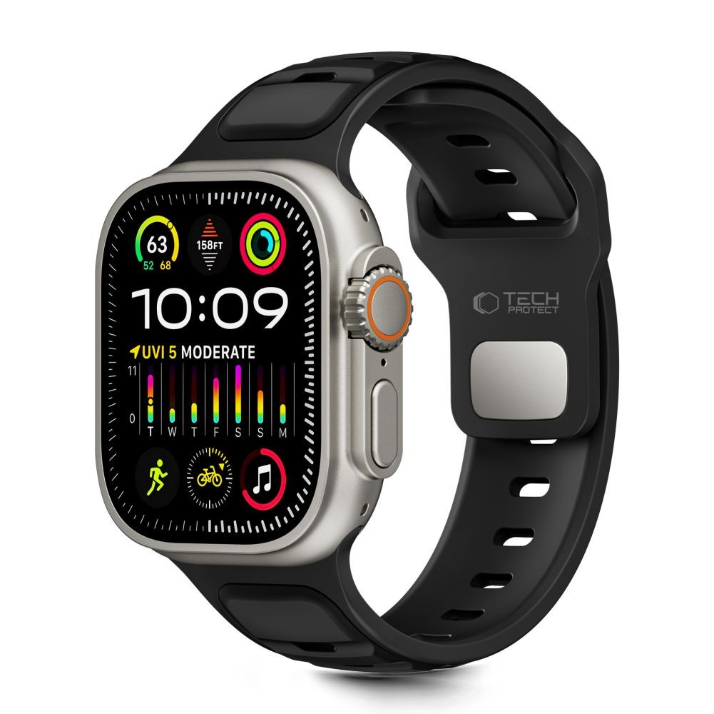Apple iWatch Tech-Protect 44/45/46/49mm óraszíj - Fekete