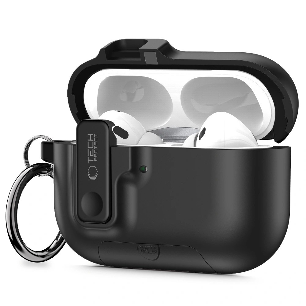 Apple AirPods Pro 3 Tech-Protect Biztonsági Tok - Fekete