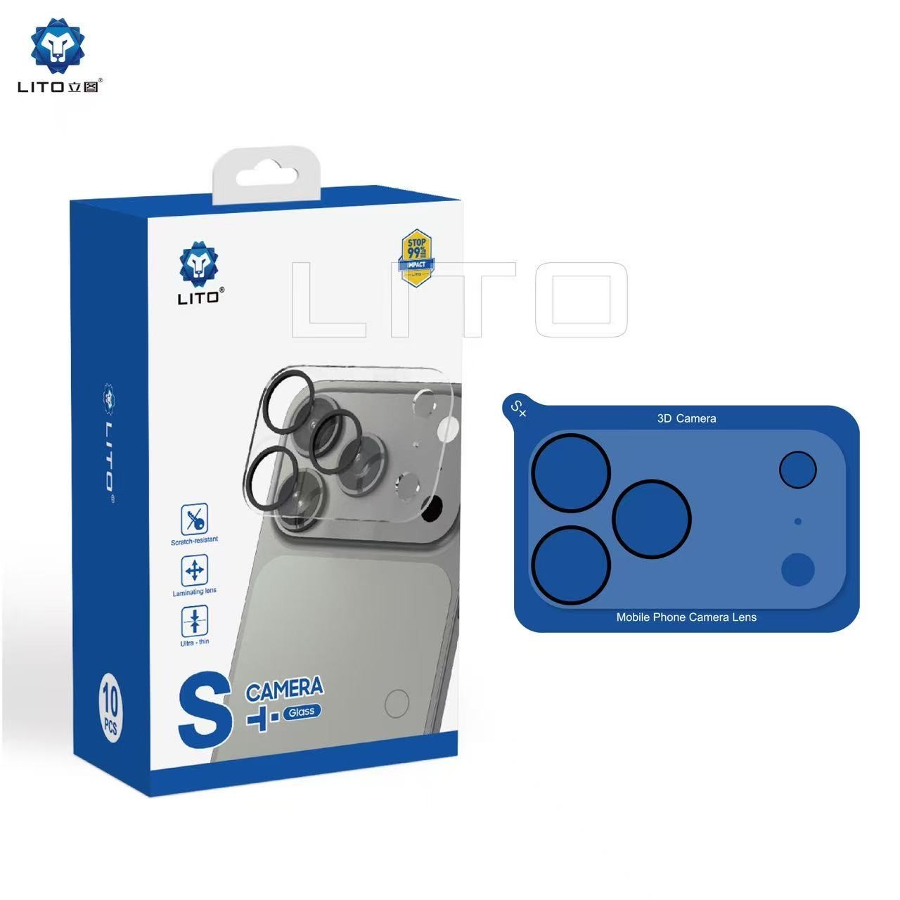 Apple iPhone 17 Pro Max Lito 3D Clear Full Kameravédő Üvegfólia - Fekete