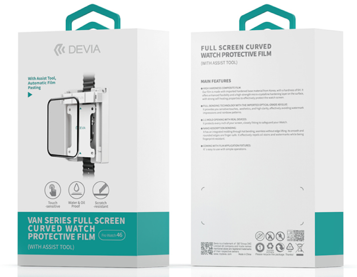 Apple iWatch 4/5/6/SE 46mm DEVIA Van Series + Assist Tool 2.5D Fólia - Fek