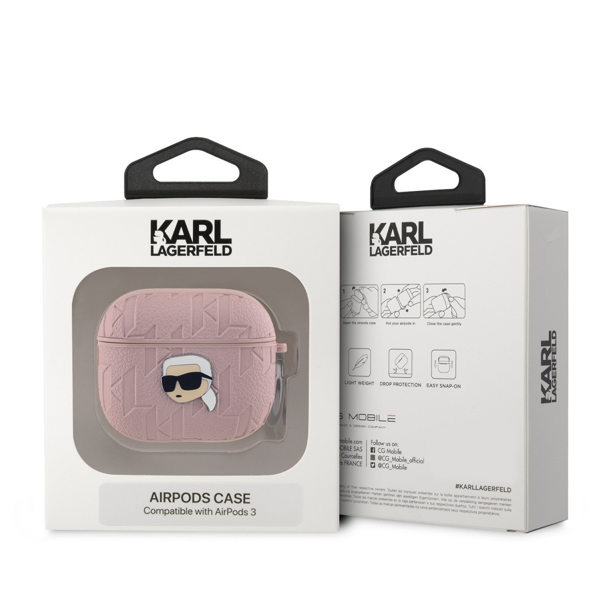 Apple Airpods 3 KARL LAGERFELD KLA3PGKIPP Tartó - Rózsaszín