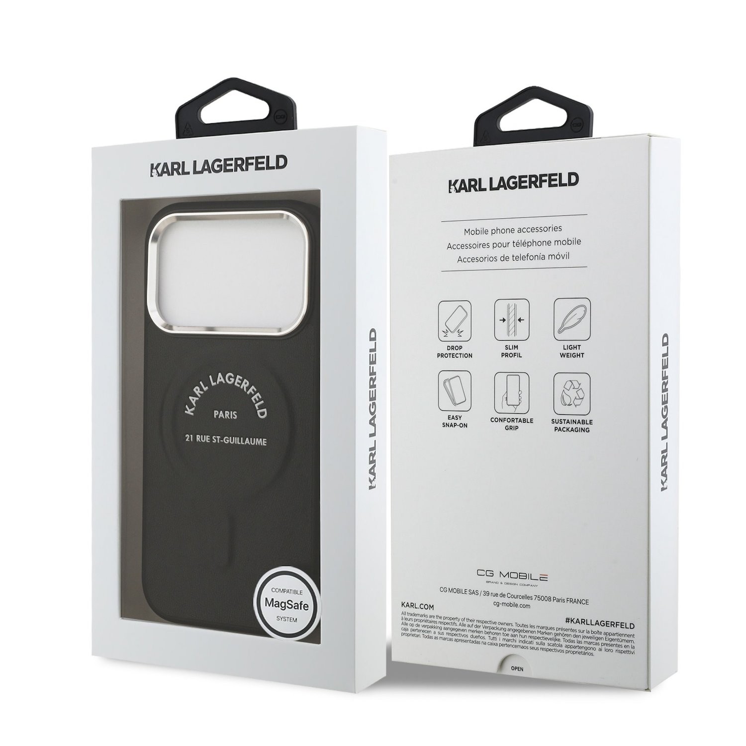 Apple iPhone 17 Pro KARL LAGERFELD KLHMP17LPSKRSGEK Magsafe Hátlap - Feket