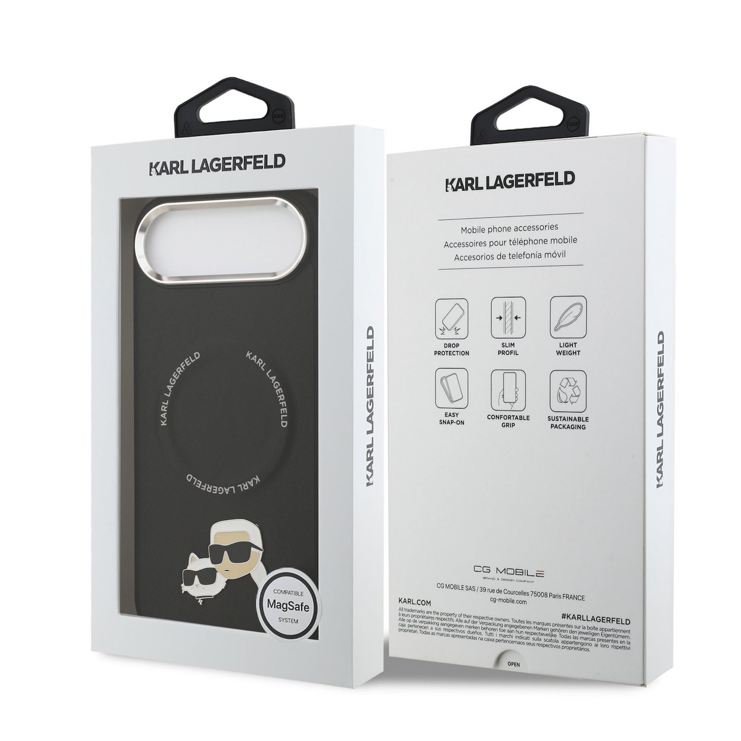 Apple iPhone 17 Air KARL LAGERFELD KLHMP17MPSMLRKCK Magsafe Hátlap - Feket