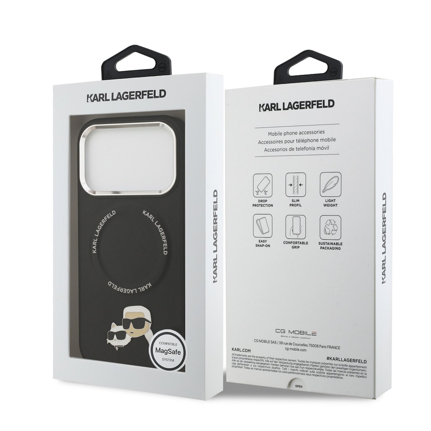 Apple iPhone 17 Pro KARL LAGERFELD KLHMP17LPSMLRKCK Magsafe Hátlap - Feket