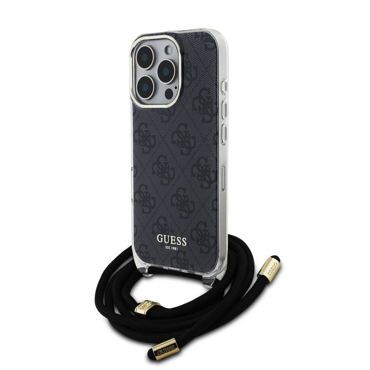 Apple iPhone 16 Pro GUESS GUHCP16LSHC4SEK IML Hátlap - Fekete