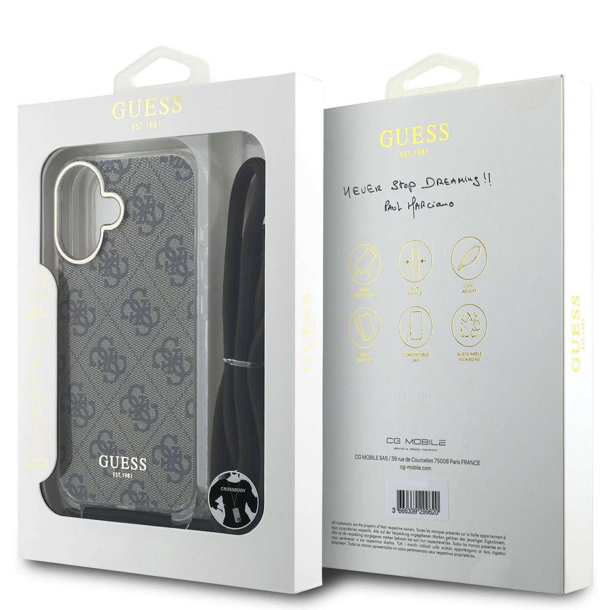 Apple iPhone 16 GUESS GUHCP16SSHC4SEW IML Hátlap - Barna