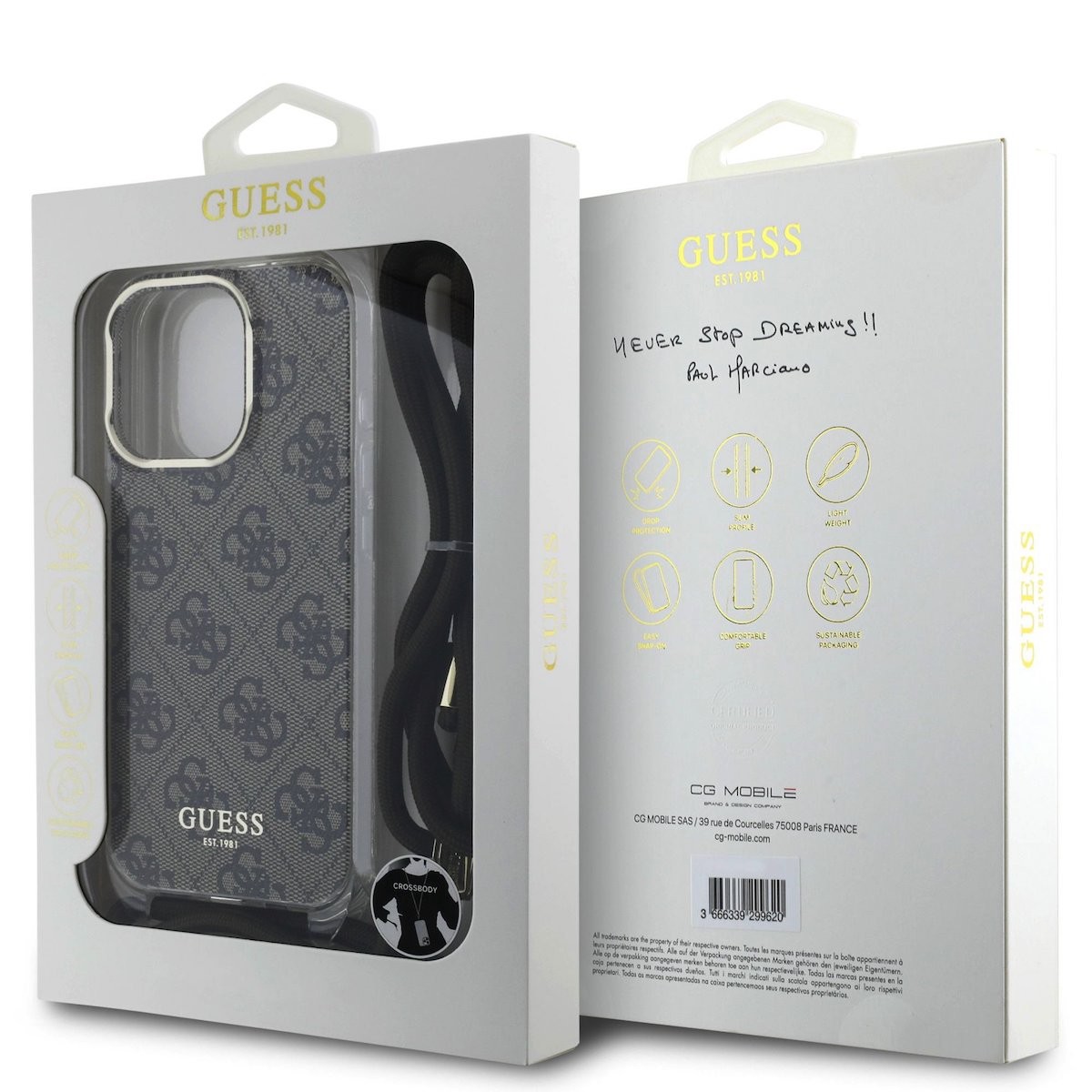Apple iPhone 16 Pro GUESS GUHCP16LSHC4SEW IML Hátlap - Barna