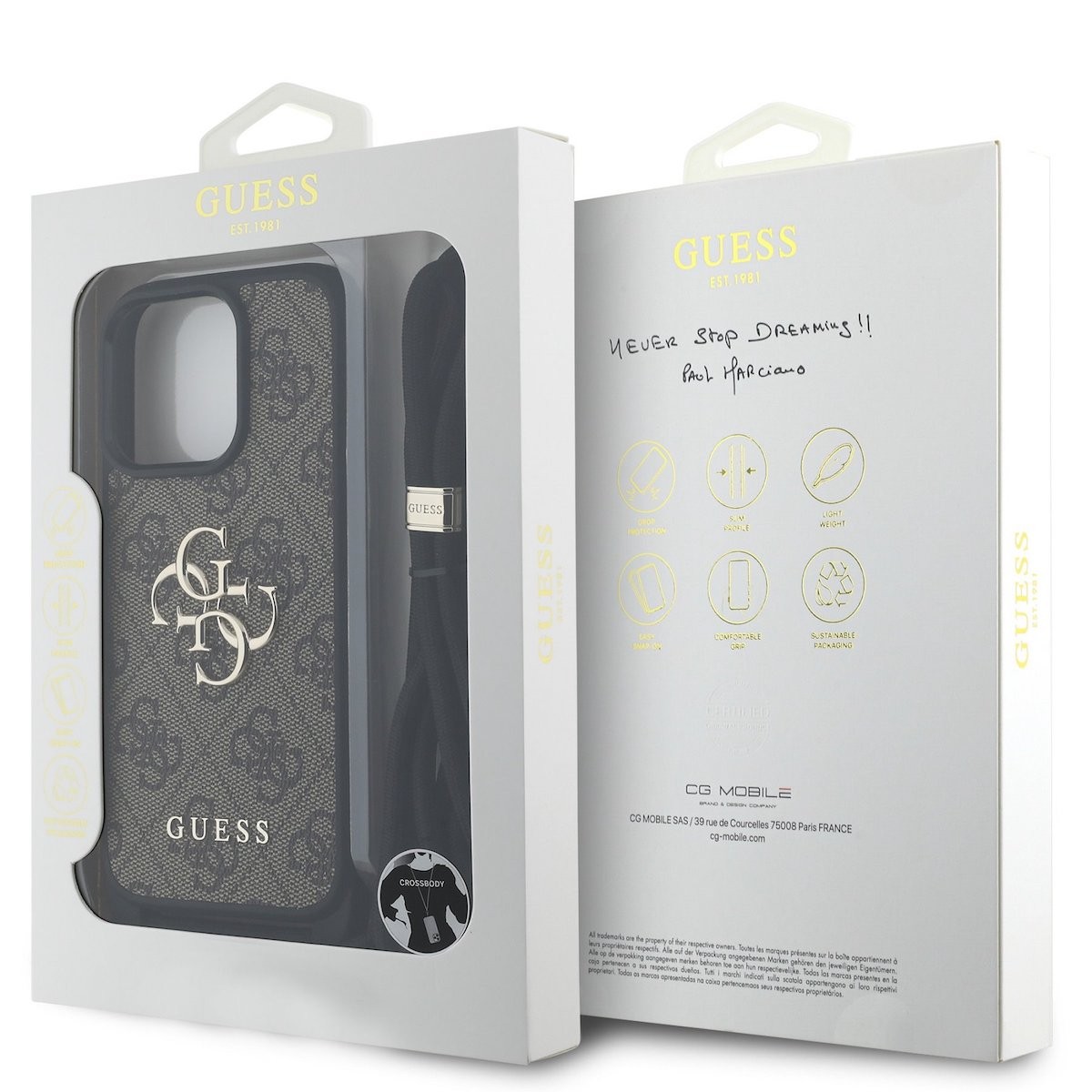 Apple iPhone 16 Pro Max GUESS GUHCP16XP4GMGCRW Hátlap - Barna