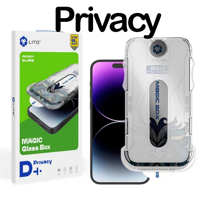 Apple iPhone 16 Pro/17 Lito D+ Tools Privacy 2.5D Full Üvegfólia - Fekete