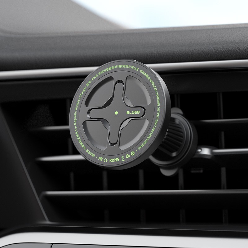 Blueo Ape Legend MagSafe Autós Töltő és Mágneses Tartó - Fekete