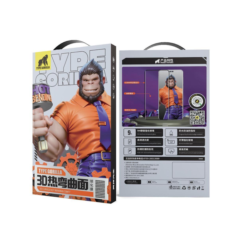 Apple iPhone 17/17 Pro /16 Pro TG Hot Bending 3D Full Üvegfólia - Fekete