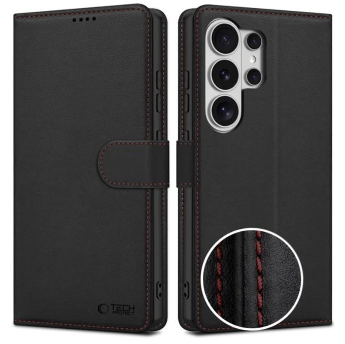 Samsung S26 Ultra Tech-Protect Könyvtok - Fekete