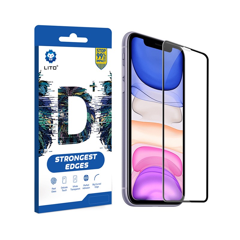 Honor 600 Lite Lito D+ 2.5D Full Üvegfólia - Fekete