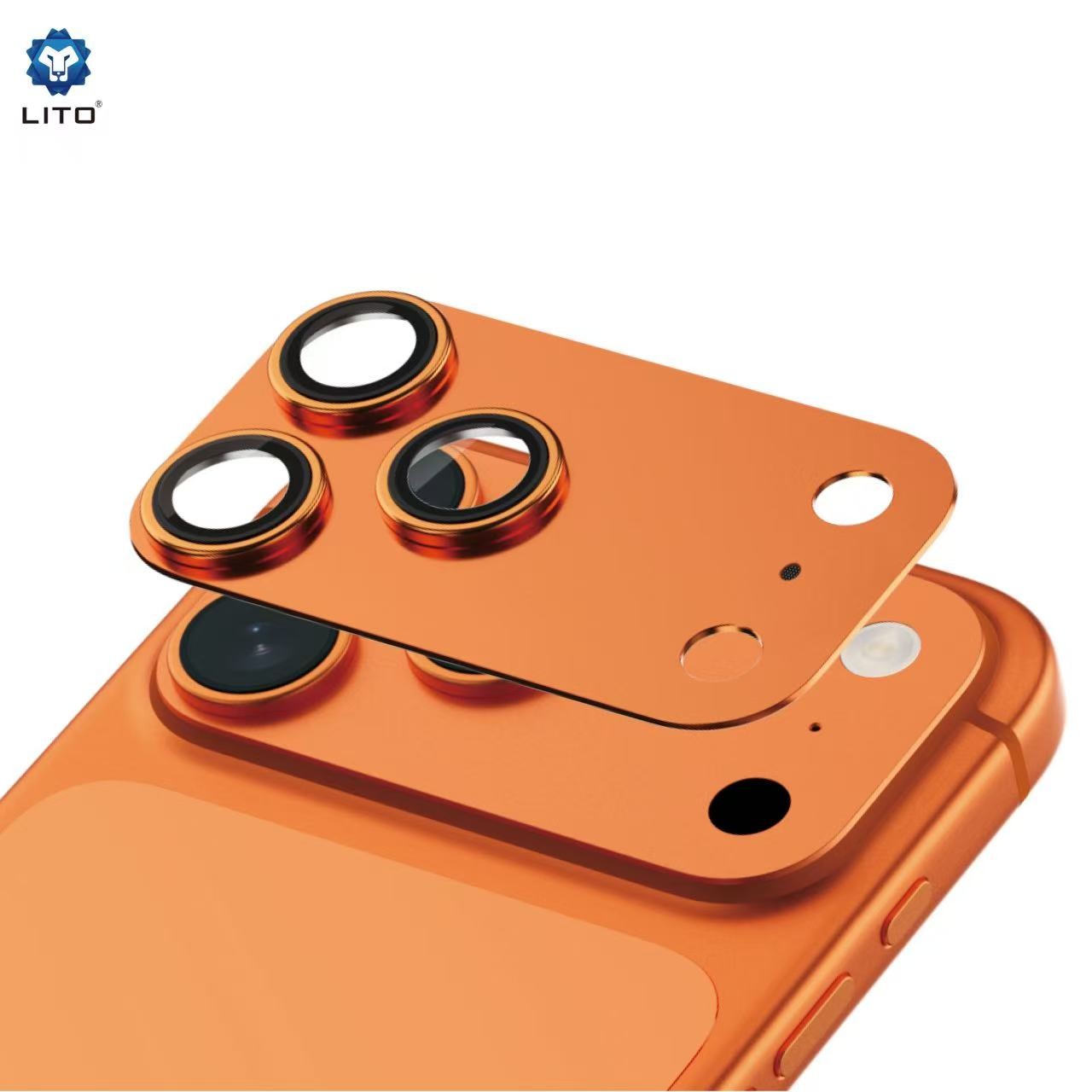 Apple iPhone 17 Pro Lito Crown 3D AR+AF Kameravédő Üvegfólia - Narancs