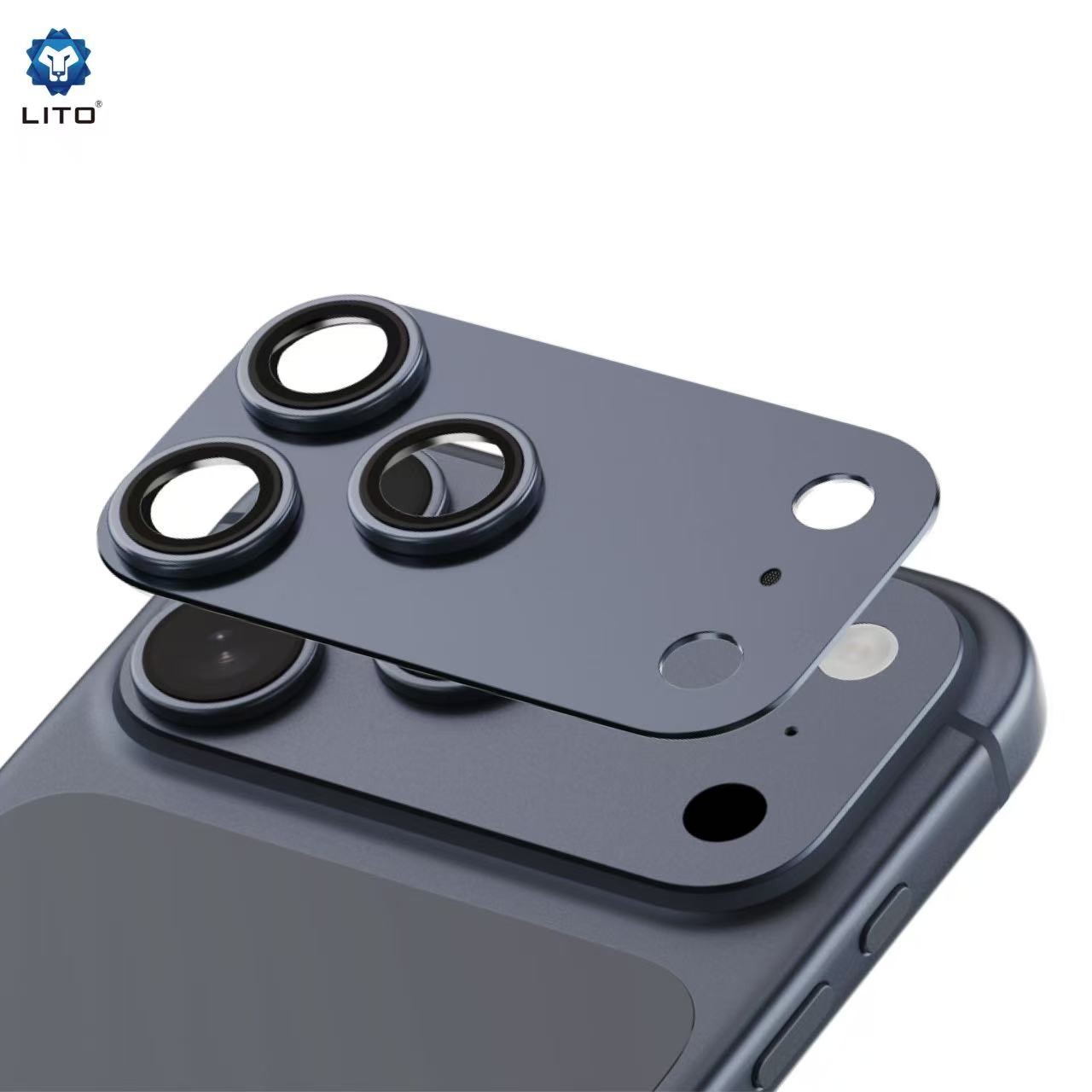 Apple iPhone 17 Pro Max Lito Crown 3D AR+AF Kameravédő Üvegfólia - Kék