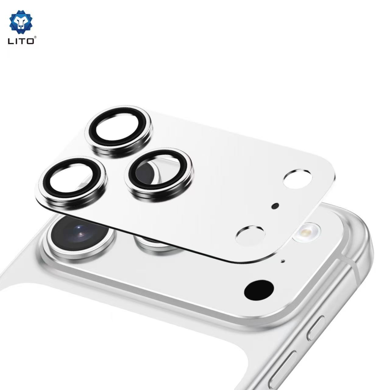 Apple iPhone 17 Pro Max Lito Crown 3D AR+AF Kameravédő Üvegfólia - Ezüst