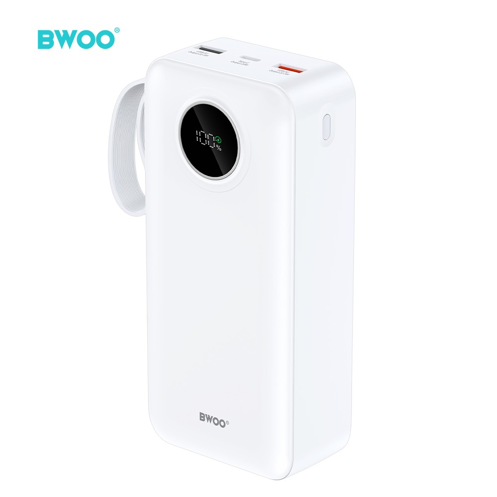 BWOO BO-P64 30000mAh 22.5W Powerbank - Fehér
