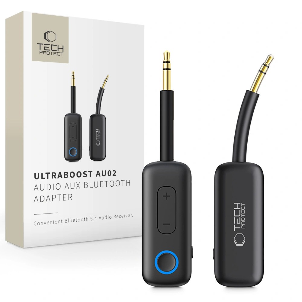 Tech-Protect 5.4 AU02 Bluetooth AUX Transmitter - Fekete