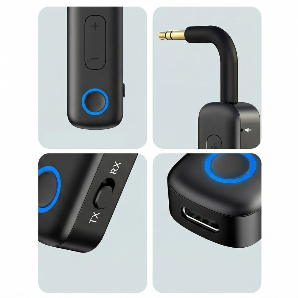 Tech-Protect 5.4 AU02 Bluetooth AUX Transmitter - Fekete