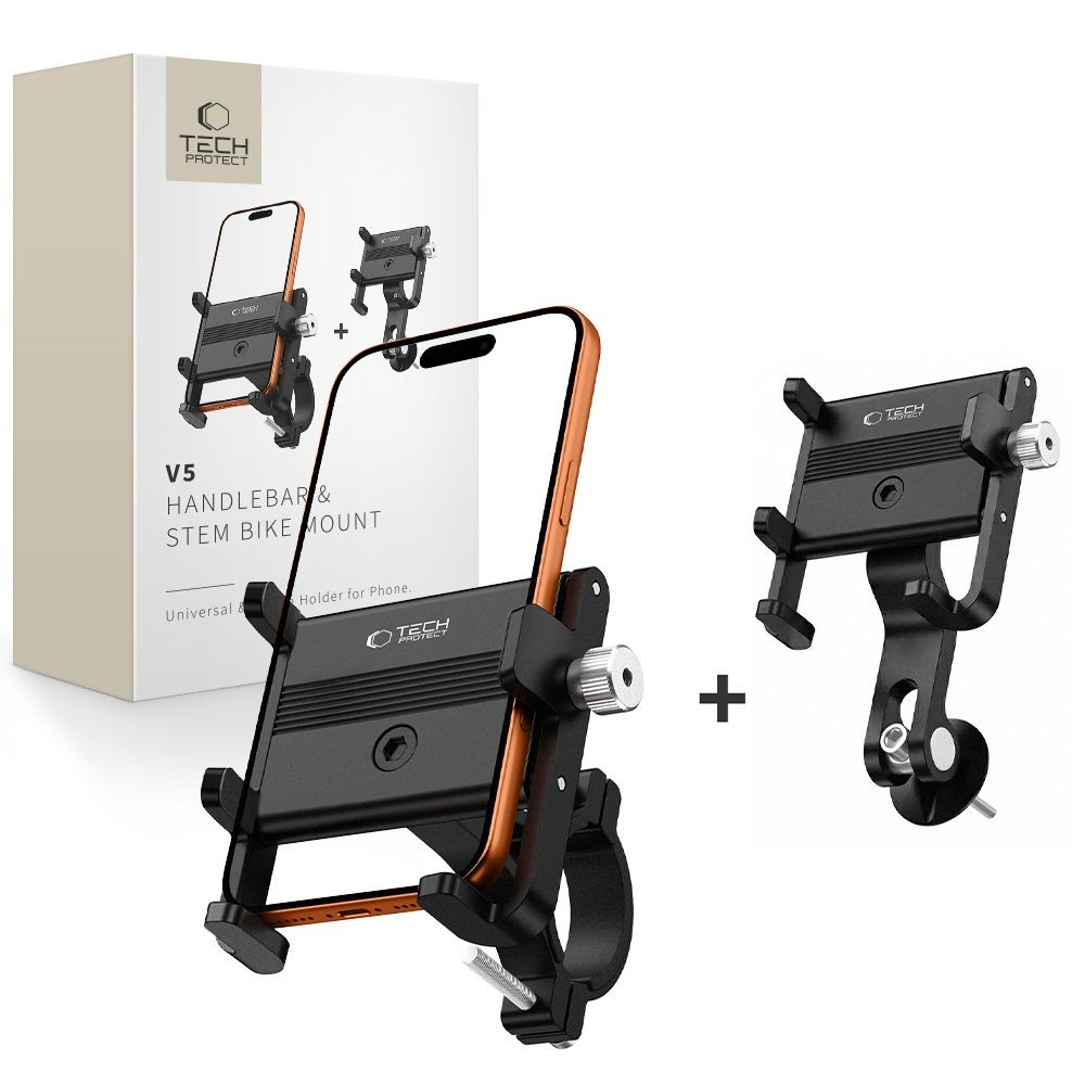 Tech-Protect V5 Univerzális Motoros és Biciklis Tartó - Fekete
