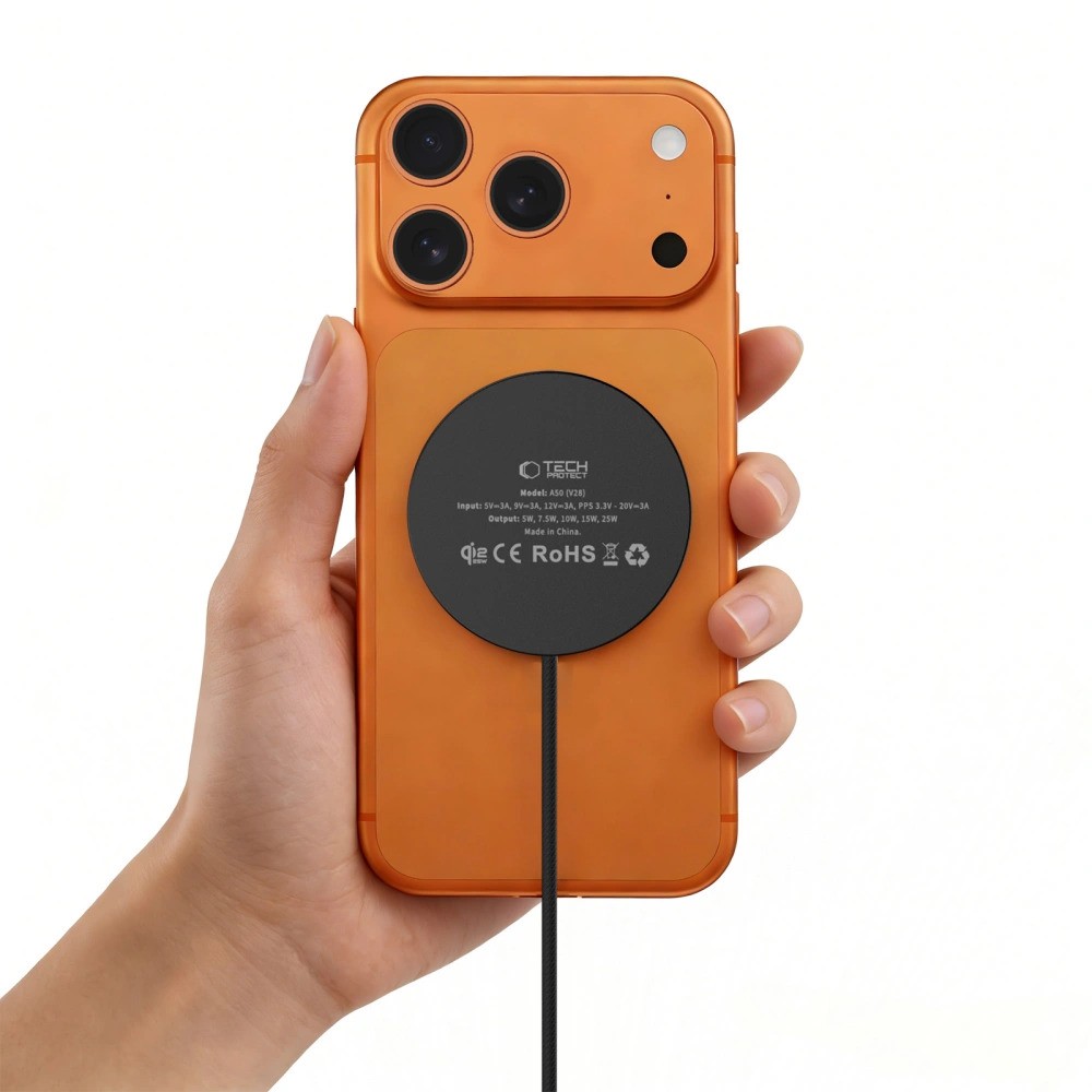 Tech-Protect A50 Ql2.2 25W MagSafe Töltő Type-C - Fekete