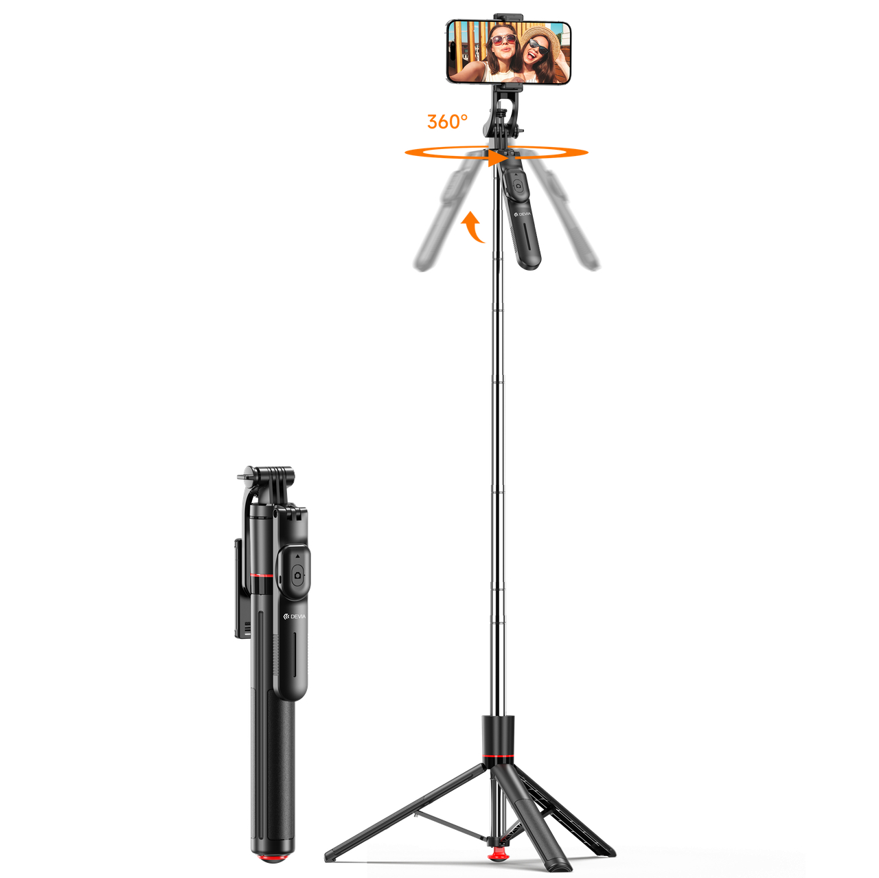 Devia F03 Pro1 Extra Hosszú Multifunkciós Wireless Selfie Bot - Fekete