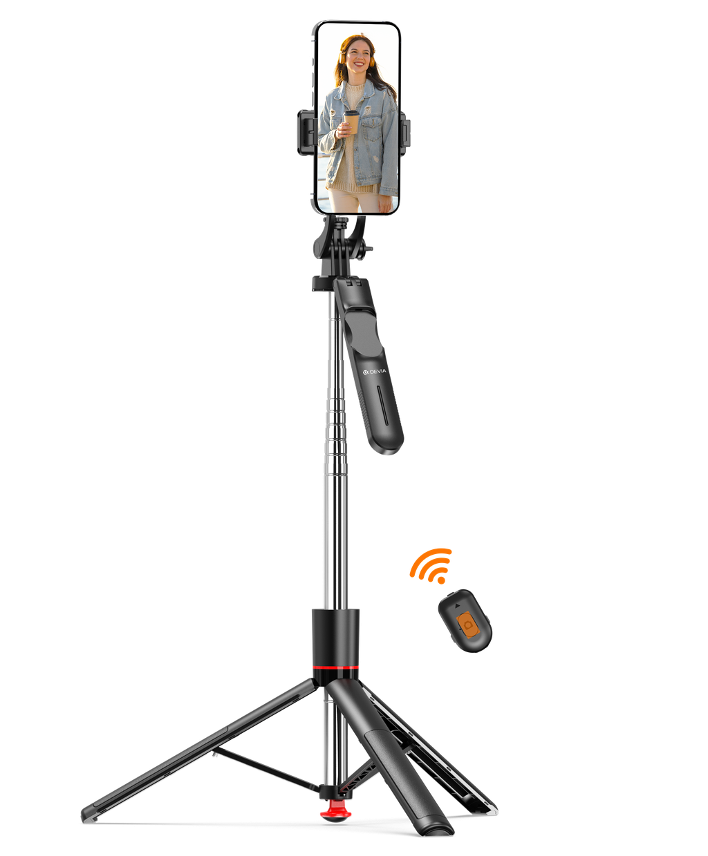 Devia F03 Pro1 Extra Hosszú Multifunkciós Wireless Selfie Bot - Fekete