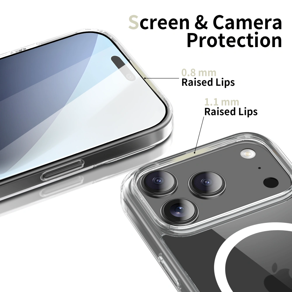 iPhone 17 Pro Max Tech-Protect FlexAir CC Magsafe Hátlap - Átlátszó