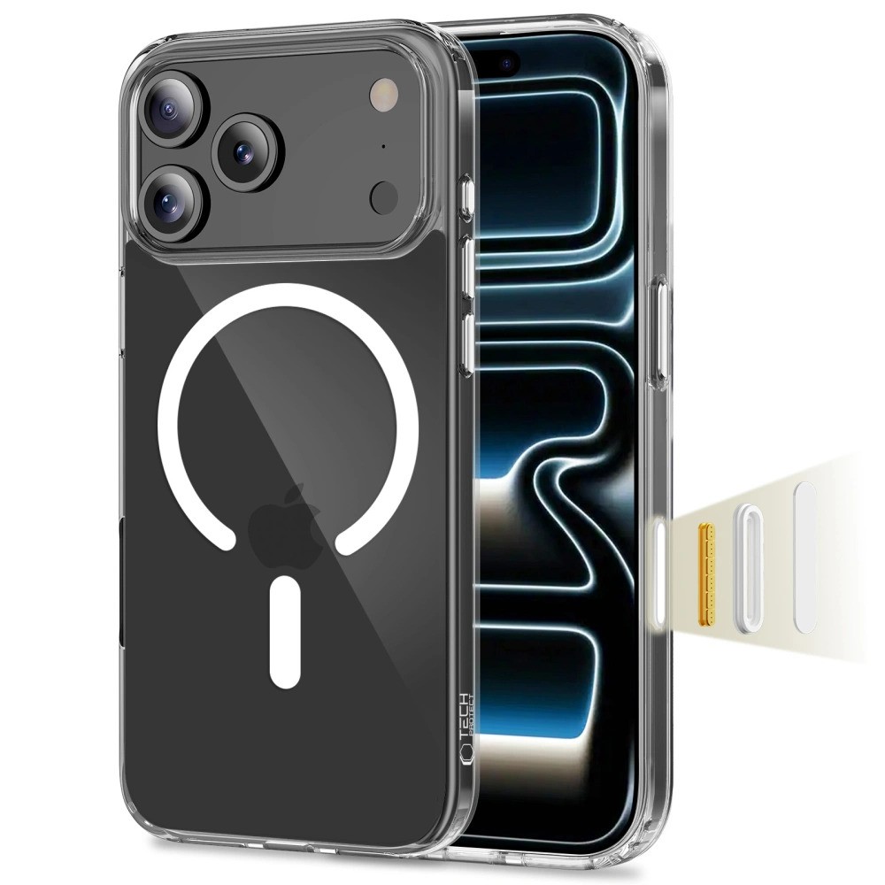 iPhone 17 Pro Max Tech-Protect FlexAir CC Magsafe Hátlap - Átlátszó