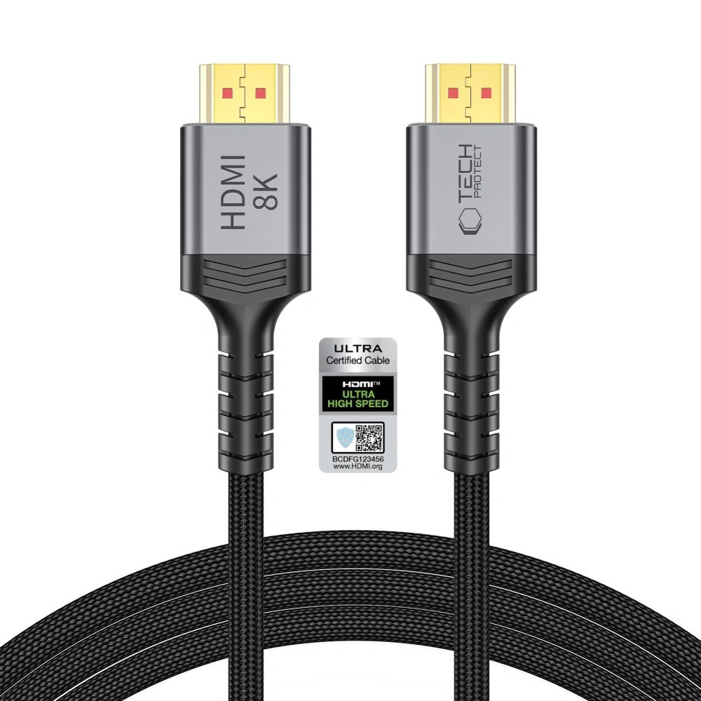 Tech-Protect ULTRABOOST HDMI 2.1 4K 120HZ / 8K 60HZ 200CM Kábel - Fekete