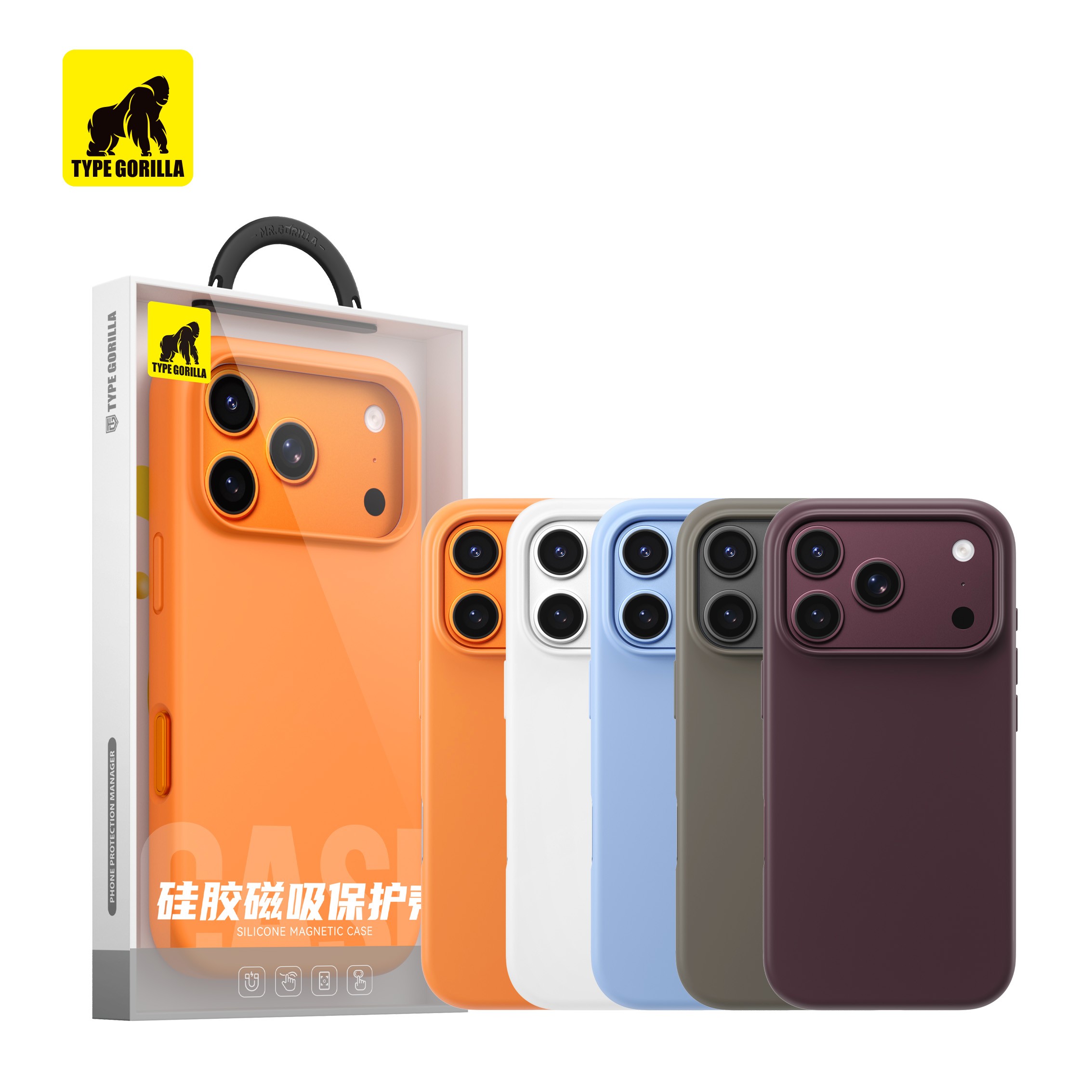 Apple iPhone 17 Pro Max /18 Pro Max TG Szilikon Magsafe Hátlap - Fehér
