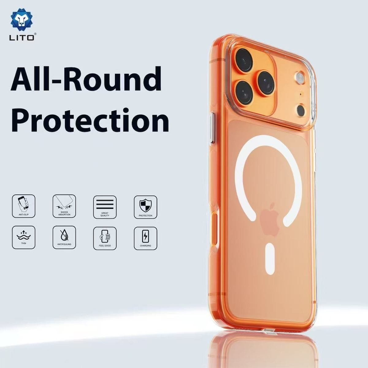 Apple iPhone 18 Pro Lito Crystal Magsafe Hátlap - Átlátszó