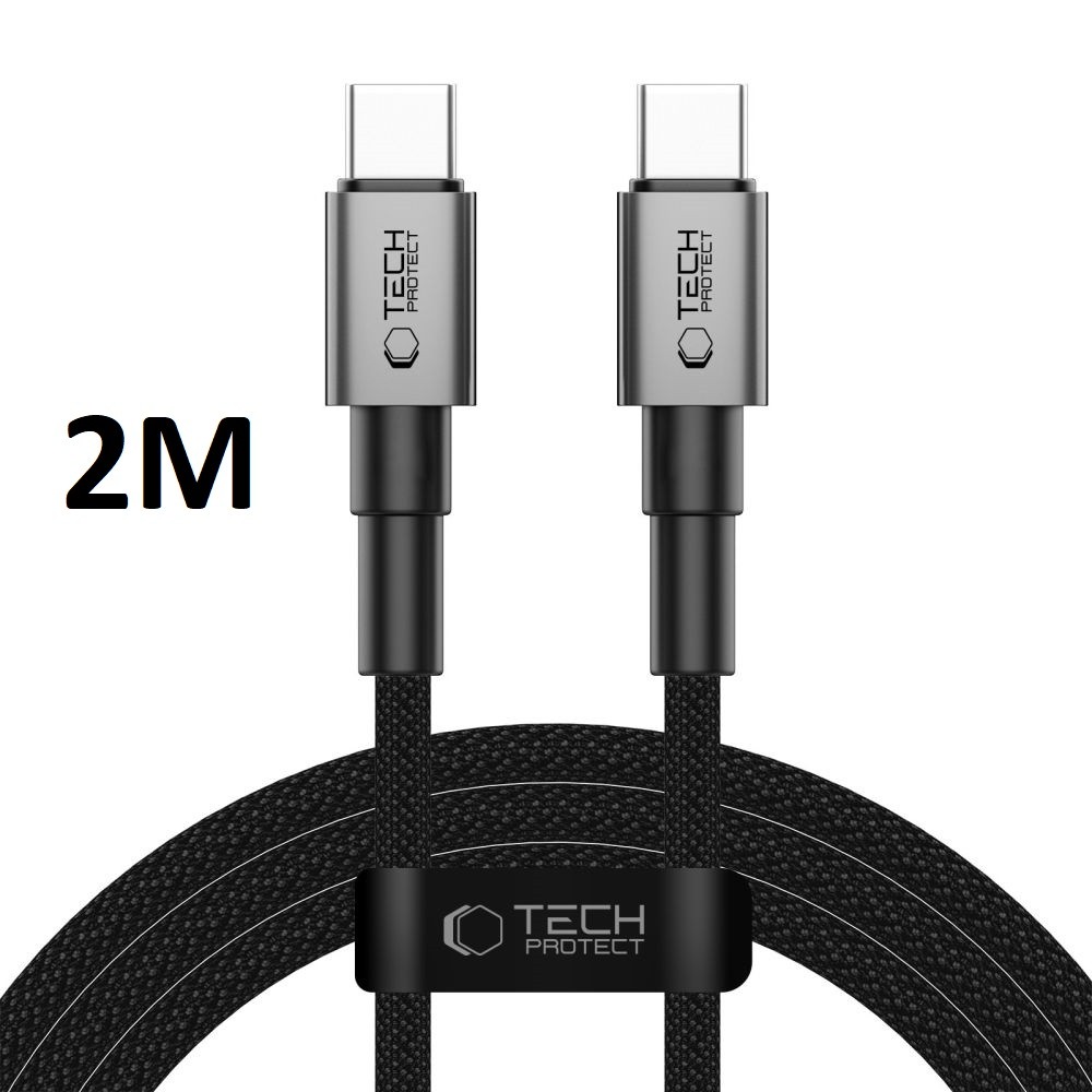 Tech-Protect UltraBoost 60W 3A USB Type-C 2M Adatkábel - Fekete