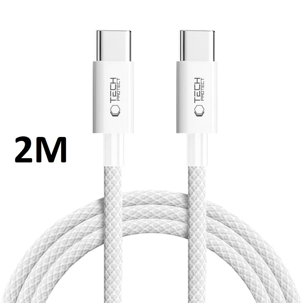 Tech-Protect UltraBoost 60W 3A USB Type-C 2M Adatkábel - Fehér
