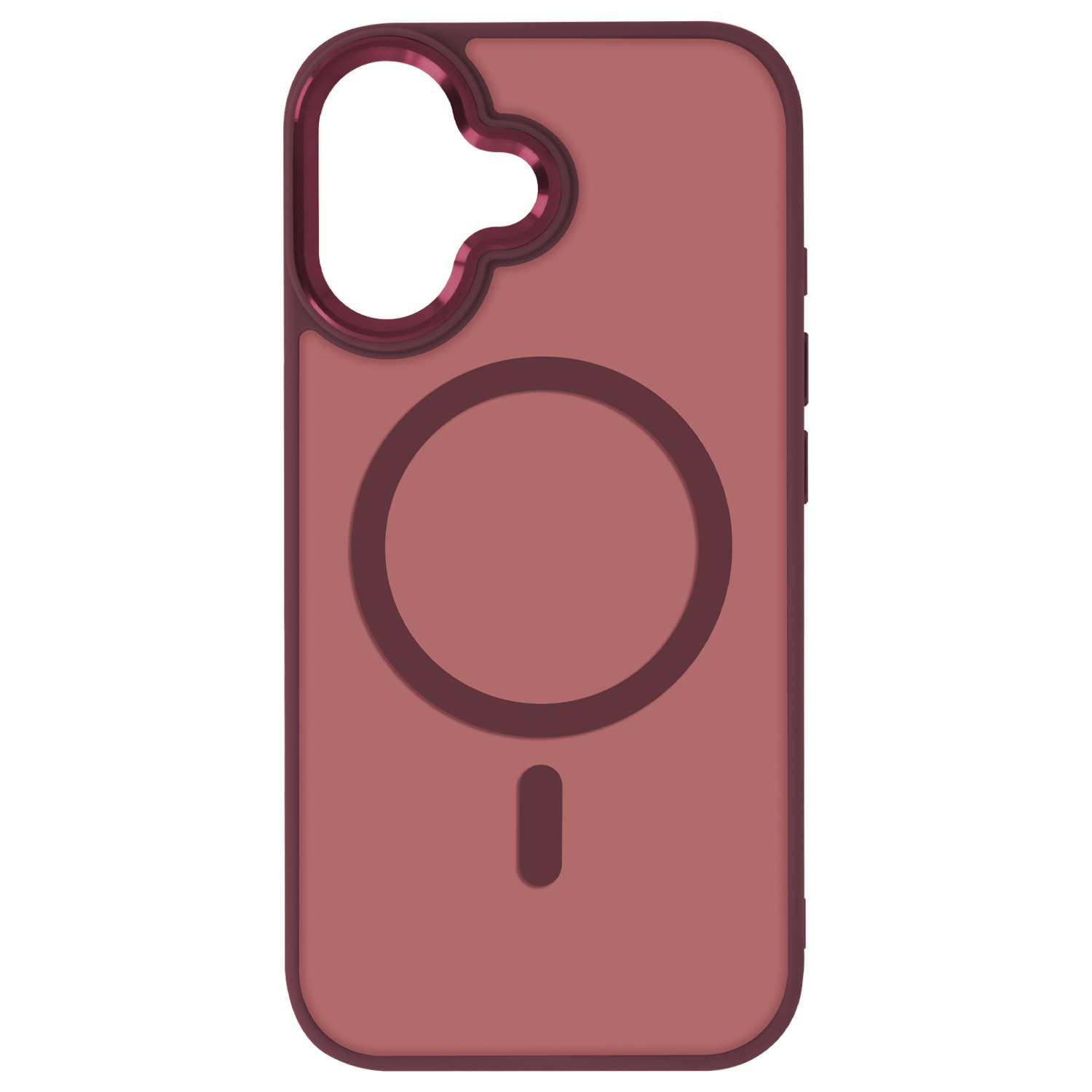 Apple iPhone 16 Frozen Magsafe Hátlap - Bordó (Dark Cherry)