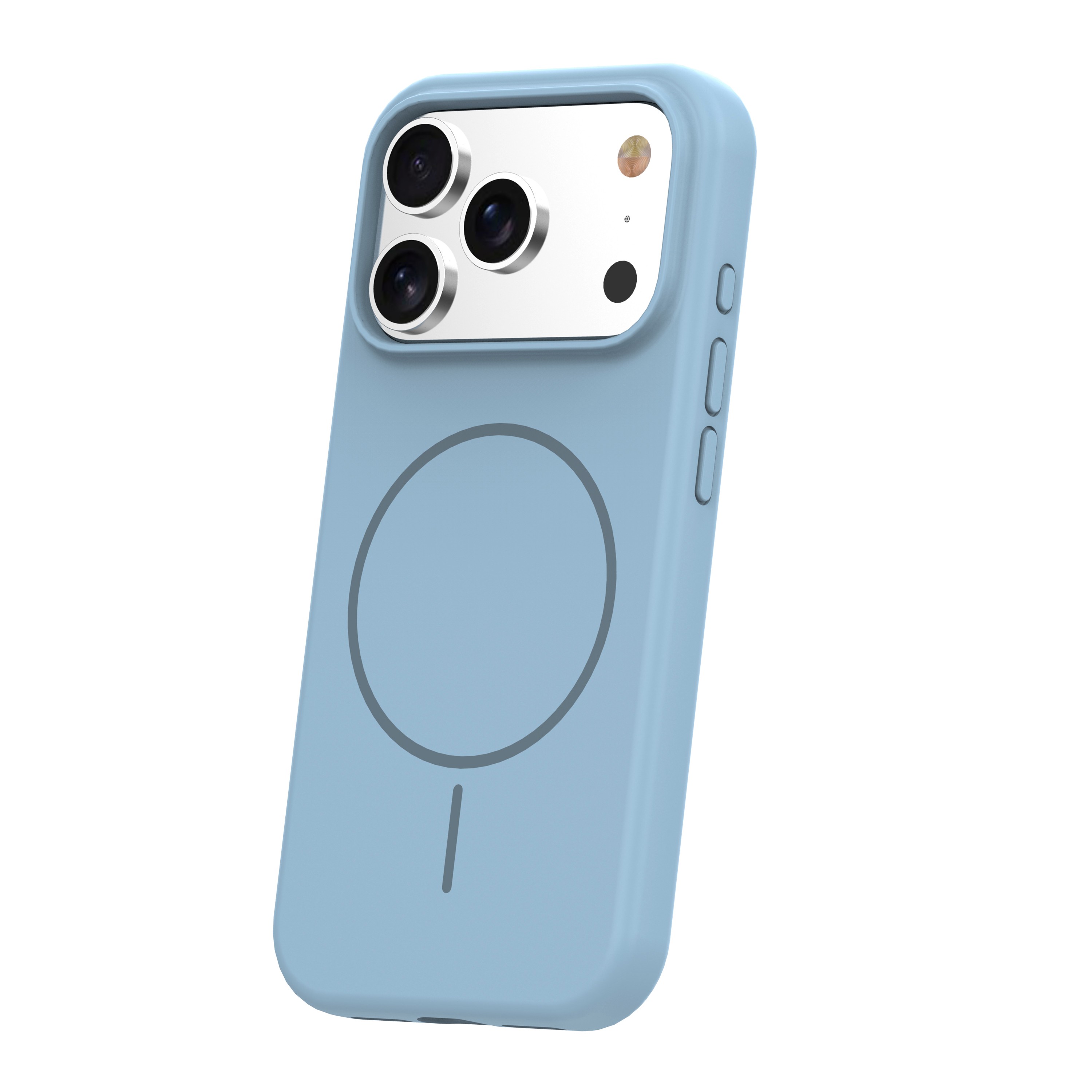 Apple iPhone 17 Pro/18 Pro Szilikon Thin Mag Magsafe Hátlap - Világoskék