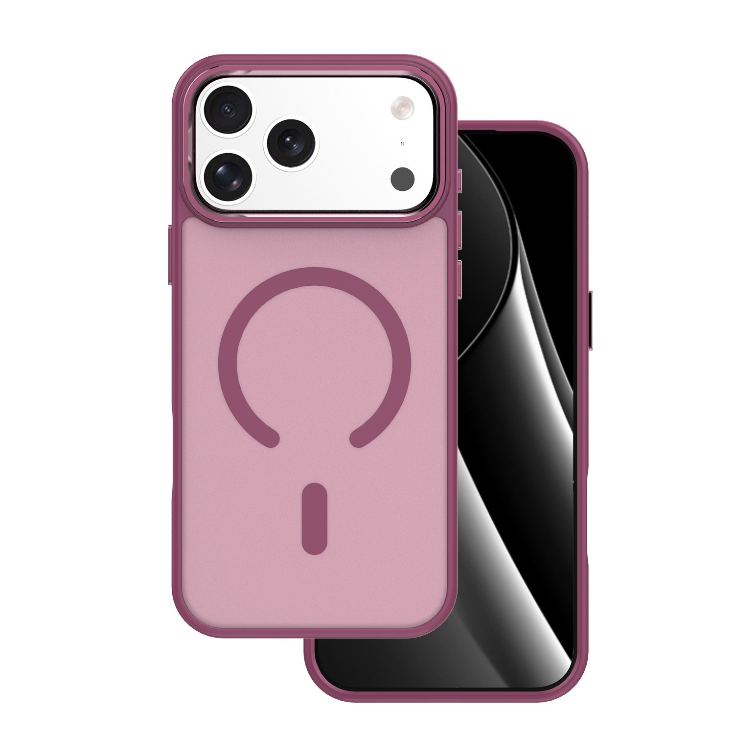 Apple iPhone 17/18 Frozen Magsafe Hátlap - Bordó (Dark Cherry)