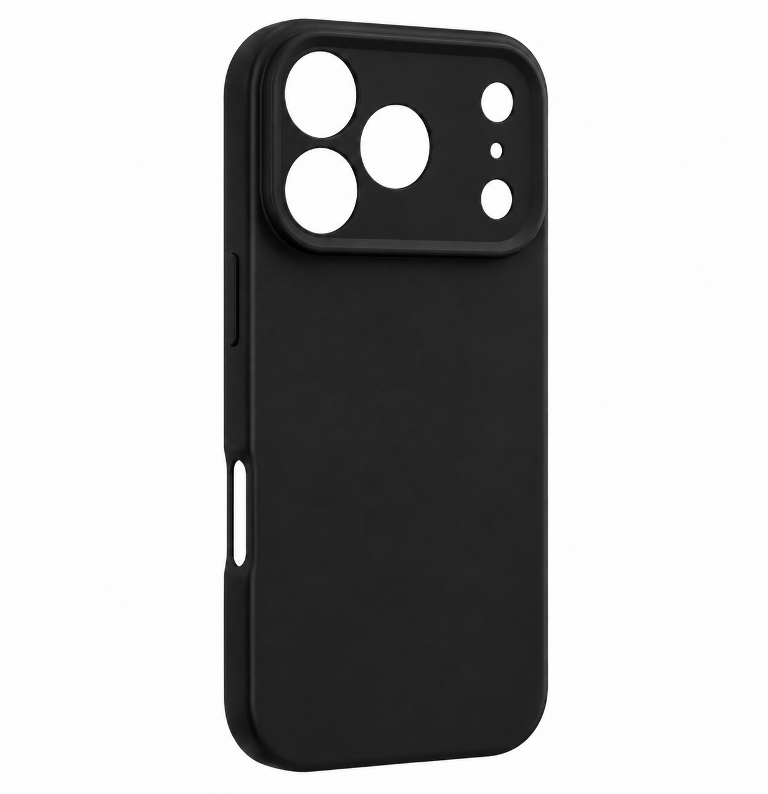 Apple iPhone 17 Pro/18 Pro Silicon Hátlap - Fekete
