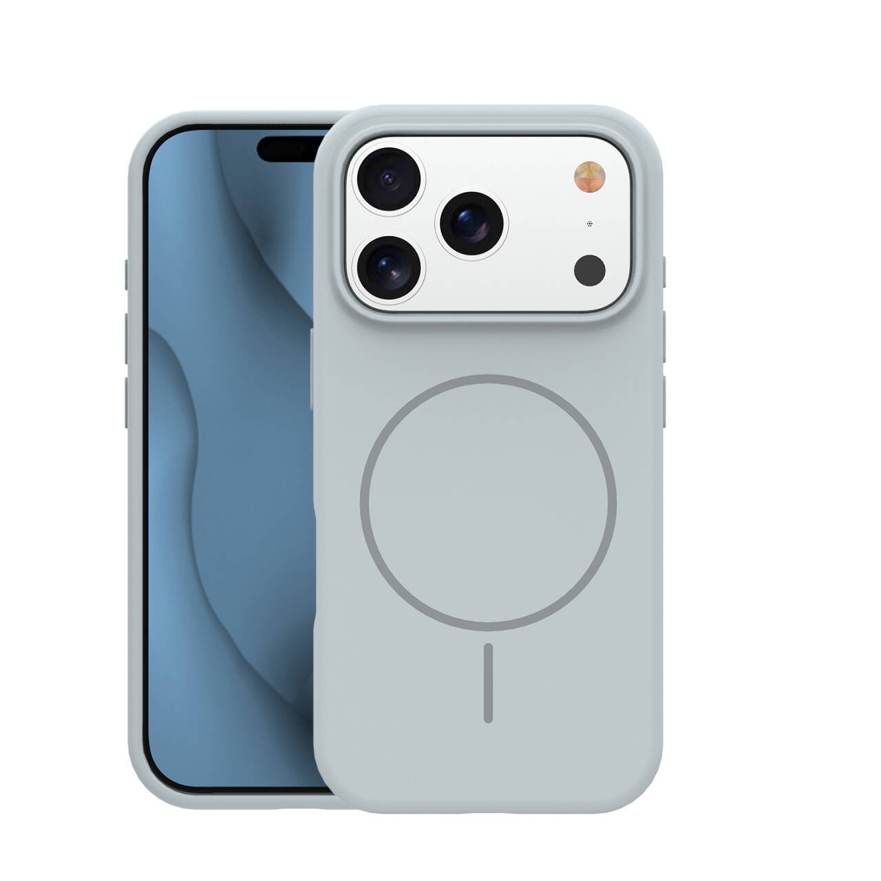 Apple iPhone 17 Pro Max/18 Pro Max Szilikon Thin Mag Magsafe Hátlap - Szür