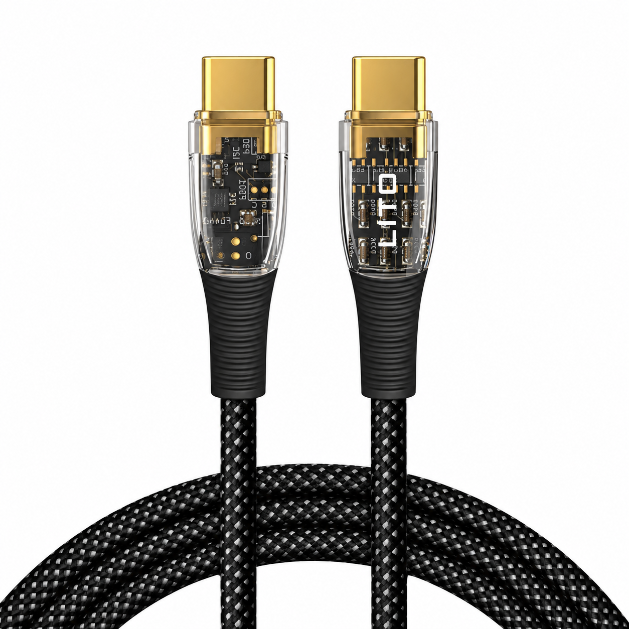 Lito LD01CC Fast PD 60W USB Type-C 1.2M Adatkábel - Fekete