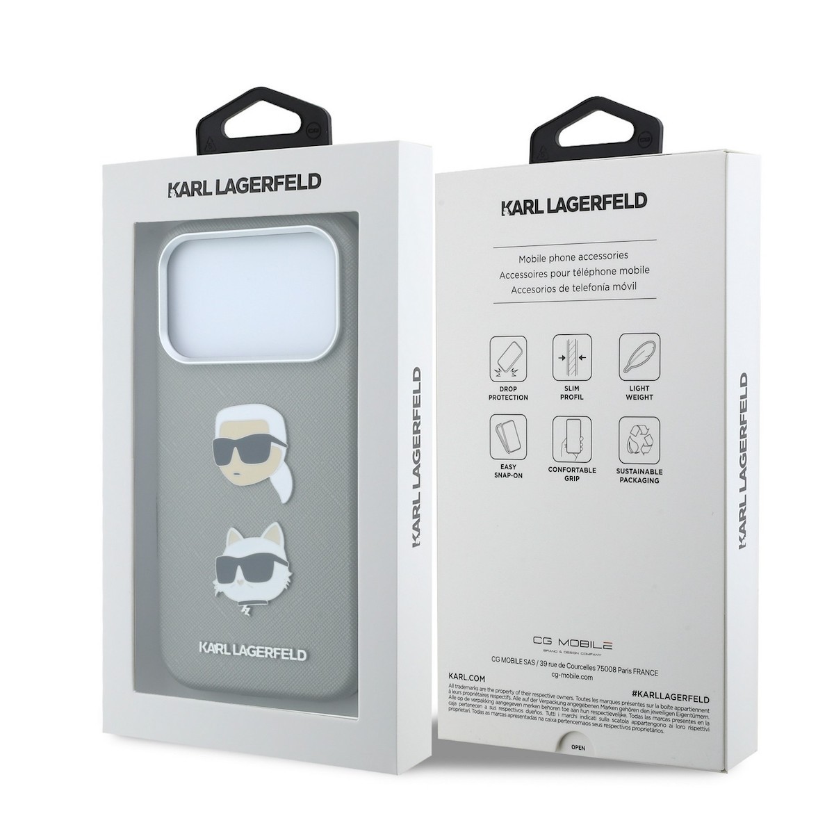 Apple iPhone 17 Pro/18 Pro KARL LAGERFELD KLHCP18LPSWFDHPG Hátlap - Szürke