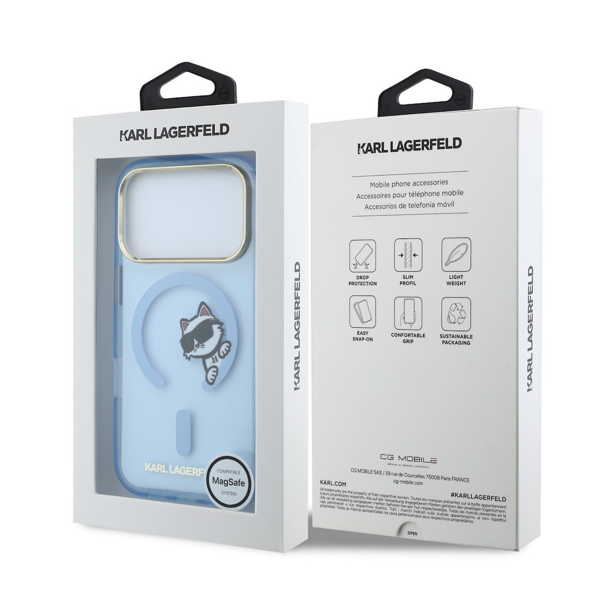 Apple iPhone 17 Pro/18 Pro KARL LAGERFELD KLHMP18L6HCPSCB Magsafe Hátlap -