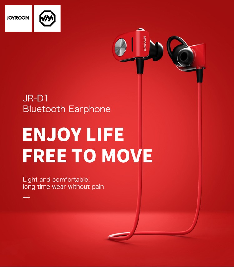 Joyroom JR-D1 Wireless Sport Headset - Piros