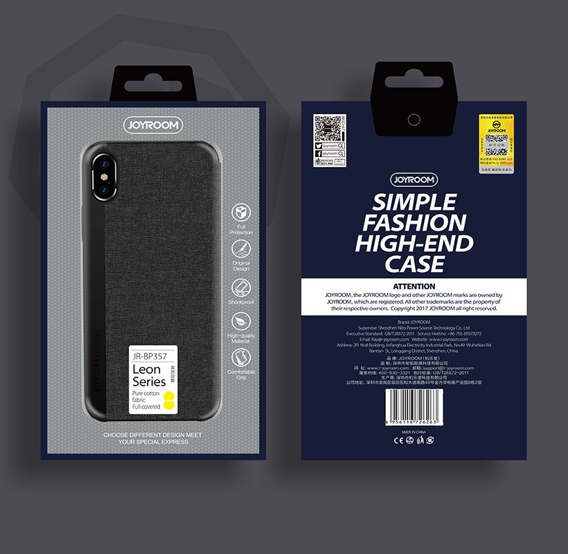 Apple iPhone X/XS JOYROOM JR-BP357 Leon Könyvtok - Bézs