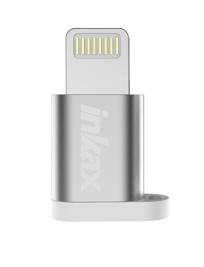 INKAX PA-02 Micro USB/Lightning Adapter - Ezüst