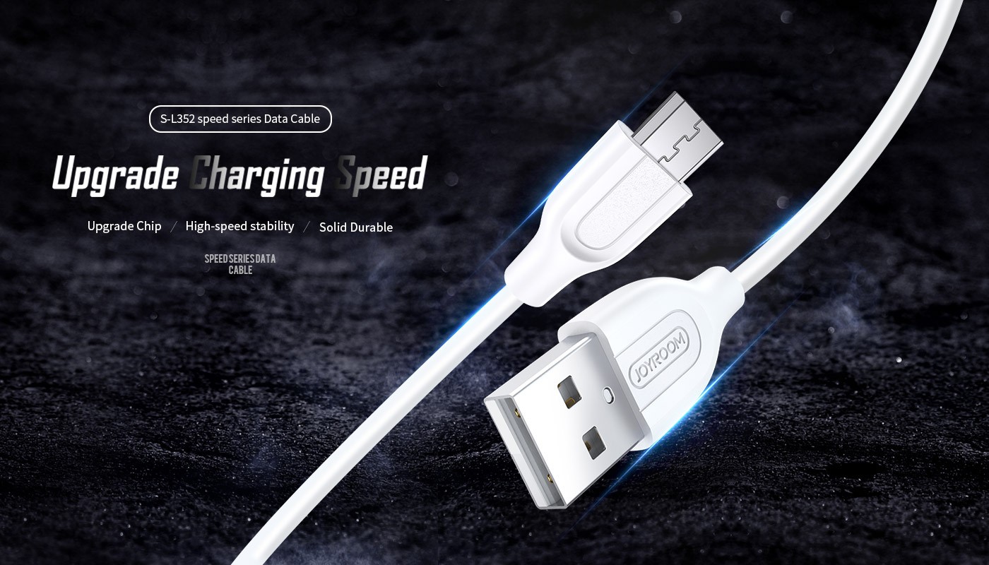 Joyroom S-L352 Speed Micro USB 1M Adatkábel - Fekete